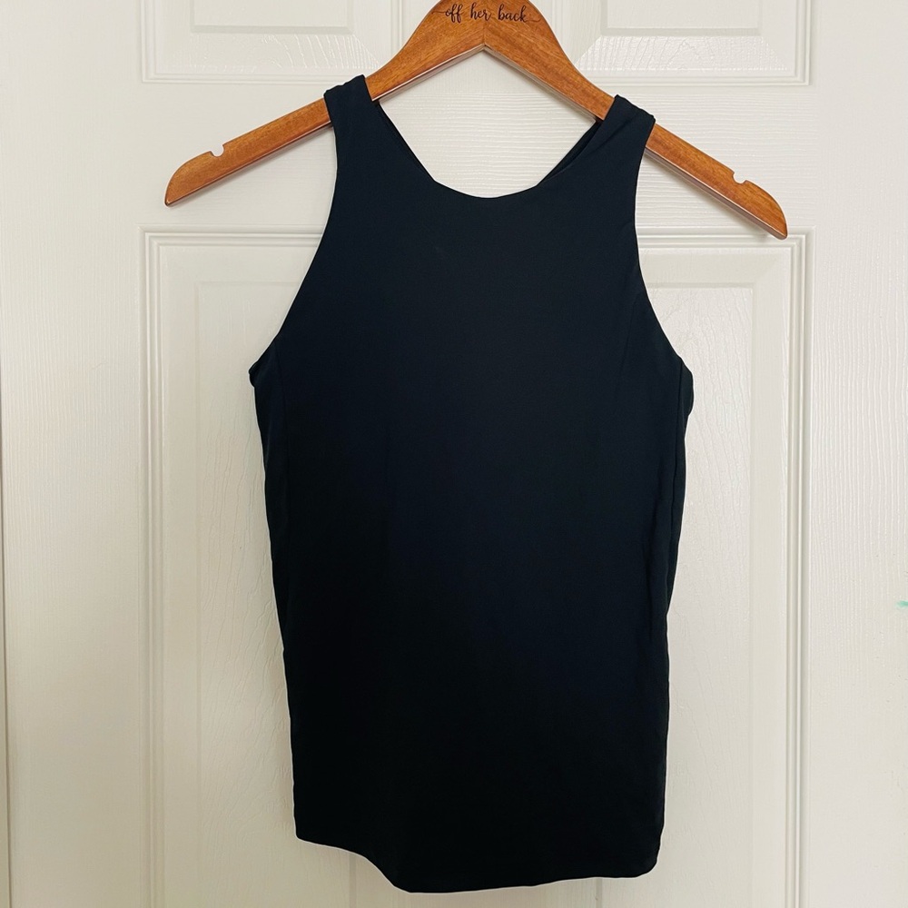 Athleta Razorback Black Tank Top